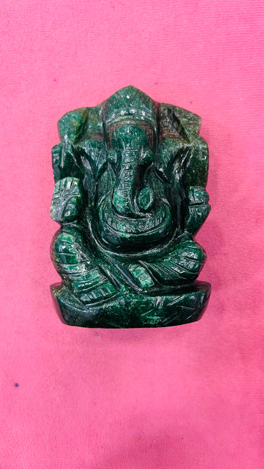 Natural Margaj Panna Ganesh idol
